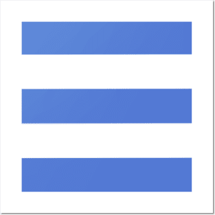 Blue and White Stripe 4 Posters and Art